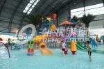 Interactive Fiberglass Water House / Slide Toddler Playground Equipment for