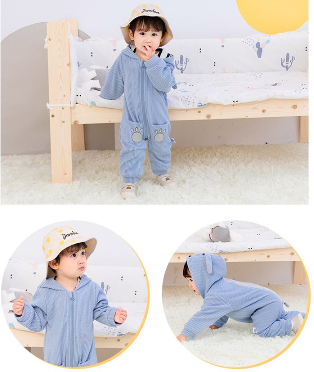 Funky Cute Newborn Baby Clothes Animals Pattern Winter Rompers For Baby Girl