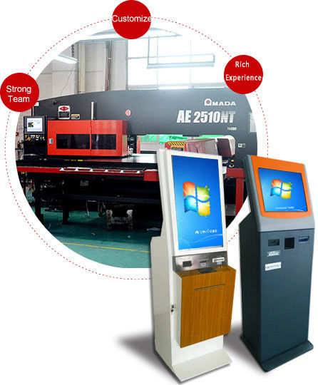 User Friendly Kiosk Bill Payment Machine , Bill Payment Terminal Logo Printing