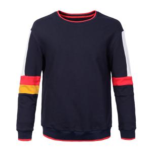 Wholesale Multi Color Men'S Roundneck Sweatshirts , Navy Blue Pullover Sweatshirt Windproof from china suppliers