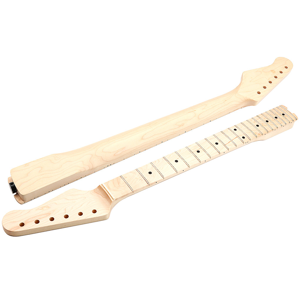 Satin Finish Maple Wood Guitar Neck Six String ST Electric Guitar Neck Replacement