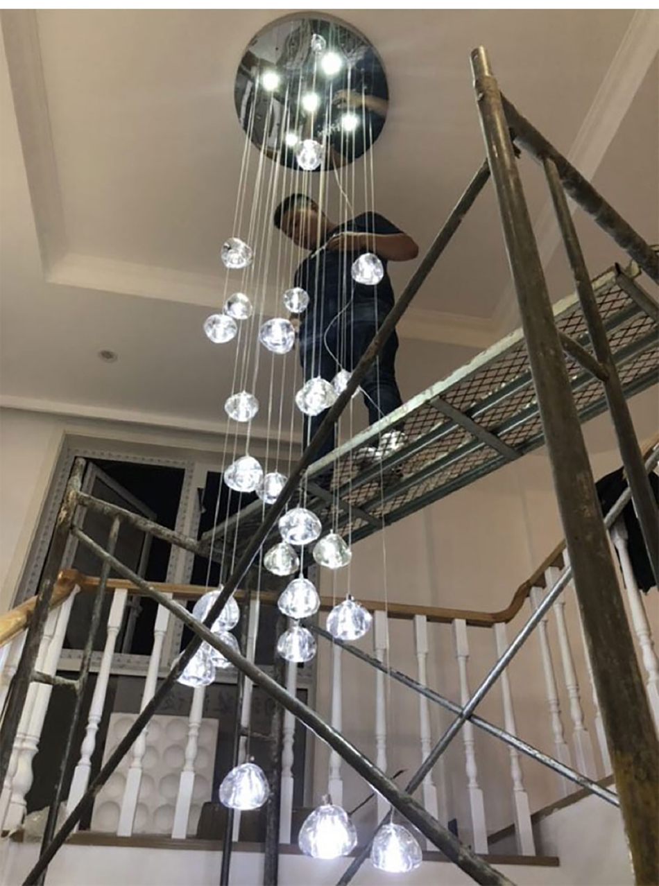 Ceiling Chandelier for Living Room Kitchen Long Staircase morden chandelier stairs(WH-NC-43)