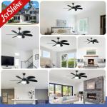 Restaurant Pull Chain Switch Ceiling Fan Six MDF Blades AC Motor