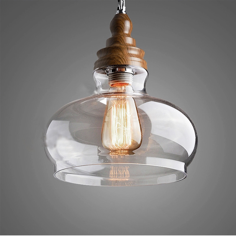 Industrial Glass Ball Pendant Lights Farmhouse Kitchen Dining room Lighting (WH-GP-29)