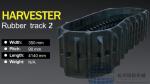 Bob Mini Excavator agricu rubber tracks T180 T190 Agriculture Harvester belt B-7