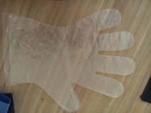 Wholesale Transparent HDPE Smooth Disposable PE Gloves Food Safe On Block Flat Packed from china suppliers