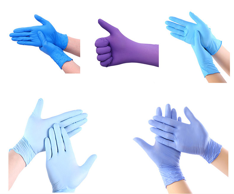 Colored Powder Free Nitrile Disposable Gloves For Medical / Industry Field
