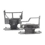 Silver Die Cast Aluminum Heat Sink Compact Electronic Heat Sink