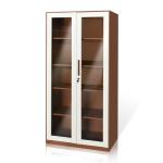 Office Home Glass Door Full Height Metal Shelf Cabinet