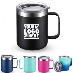 Wholesale Custom Logo Print 12 OZ YETI Stainless Steel Coffee Mug With Lid Handle Stainless Steel Travel Tumbler Cup from china suppliers