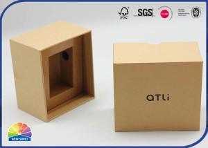 Wholesale Kraft Brown 1C Printing Paper Gift Box Duarable Black Logo With EVA Paper Tray from china suppliers