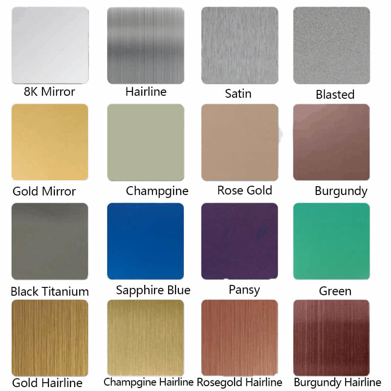 1000-2000mm Stainless Steel Sheet Metal BA 2b Finish Stainless Steel