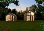 Small Light Steel Frame Wood Bungalow Easy To Install Tiny House Living For
