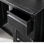 Commercial Black Iron Vintage Style Writing Desk Defaico Furniture