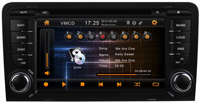Steering wheel control for Audi A3 (2003-2011) with car multi media player OCB-7012