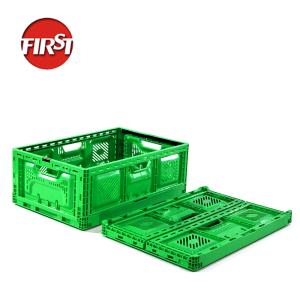 Wholesale Heavy Duty Plastic Mesh Box Moving Vegetable Basket Farm 600x400x52mm Folding from china suppliers