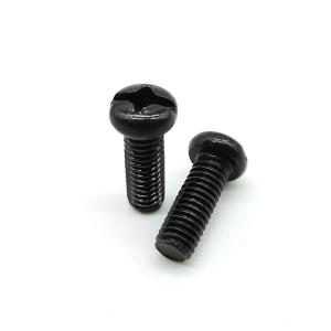 Wholesale Black Zinc Steel 4mm Slotted Round Head Machine Screws Phillips Combo Drive from china suppliers