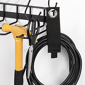 Adjustable Wall Track 4 Layer 8 Drill Holder Power Tool Organizer for Garage Workshop