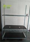 Plywood Danish Flower Trolley Metal Plate , Danish Cart for Shopping Mall