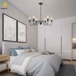 Led Nordic Iron Black Pendant Light Used For Restaurant Living Room