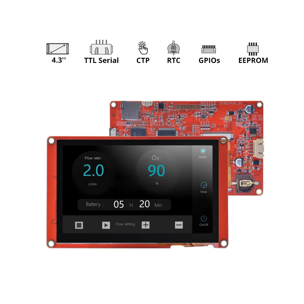 4.3 Inch Nextion Intelligent HMI Display 480x272 Touch Display Module 300 cd/m2