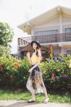 Scoop Neck Top With High Waist Women Swimwear 3 Pieces Beach Wear Bathing Suit
