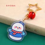 Christmas Festival Custom Acrylic Keychain Key Ring Transparent Cute Cartoon