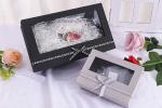 Gift Boxes custom packaging supplies square Velvet Flower Gift Boxes Transparent