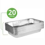 Heavy Duty Shallow Disposable Aluminum Foil Food Containers Oblong Foil Pan With
