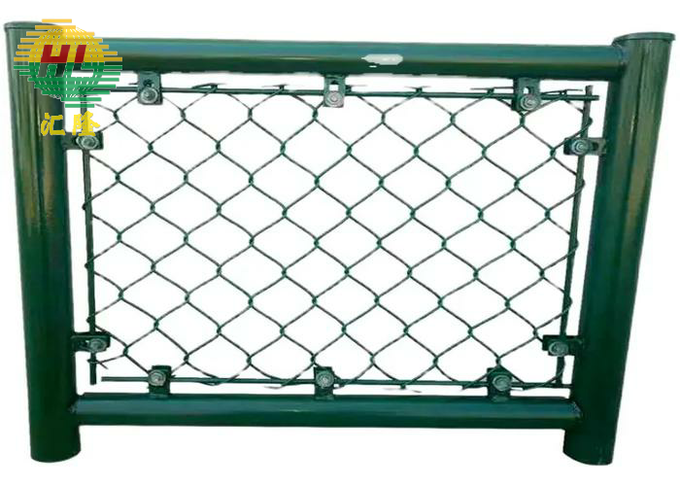 Green Pvc coated  Chain link fence for Baseball Fields or other play ground. 6