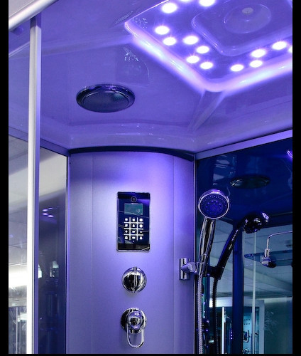 Back Massage Jets Jacuzzi Shower Enclosures , Shower Steam Room Combo With Fold Up Seat
