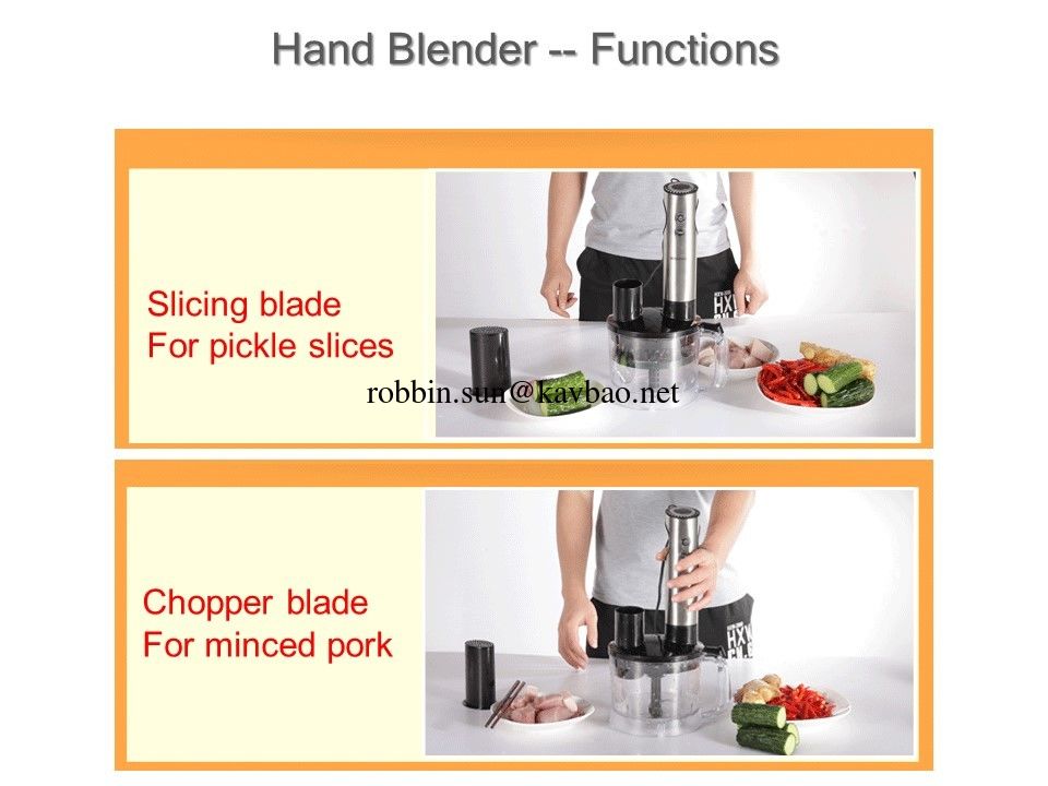 800W Stainless Steel Hand Blender Stick Immersion Blender