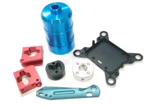 Wholesale powder coating red Blue AL6061 AL6063 Lathe Machining Parts Custom CNC Auto bike Metal parts from china suppliers