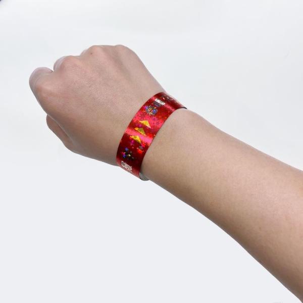 Adjustable Laser Paper Wristband for Party/Events/Festival/Concert Customized