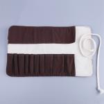 Portable Dust Free Canvas Makeup Brush Travel Bag