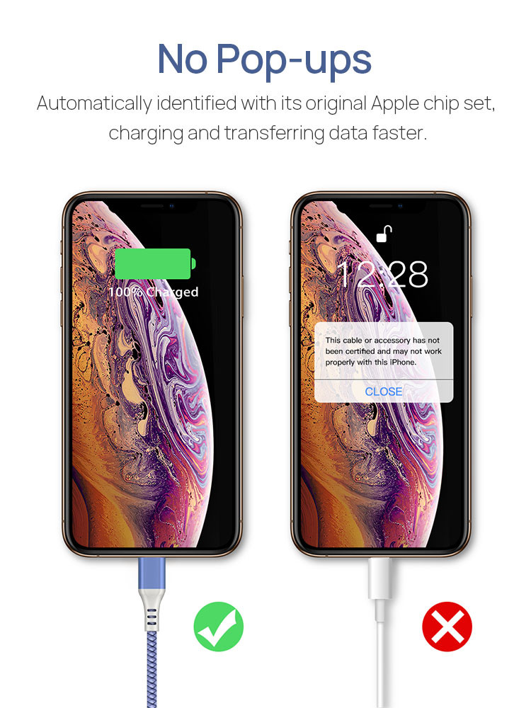 High Speed PD 20W Fast Charging USB C To Lightning Cable For Iphone