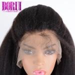 Brazilian 360 Lace Frontal Human Hair Pre Plucked Yaki Straight Wig With Baby