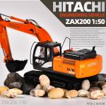 Hitachi ZAX200 Excavator Diecast Model 1/50 Scale Collectible Construction Decor