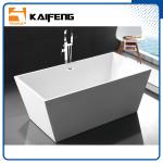 Pure Acrylic Square Soaking Tub , Extra Deep Soaking Tub For Small Bathrooms
