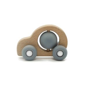 Wholesale Kids Baby Chewy Beads FDA Silicone Teething Rattle Car Shape from china suppliers