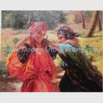 Handmade Arabian Girl Oil Painting Reproduction Historical People Painting on