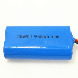 Wholesale 3.7v 1s2p Li Ion Battery Pack ICR18650 Battery 4000mah 14.8Wh With Protection from china suppliers