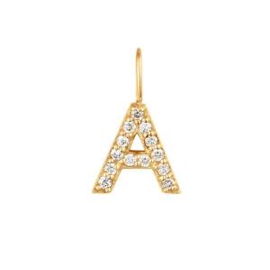 Wholesale Nickel Free 925 Sterling Silver Letter A Diamond Charm Necklace Popular Initial Charm from china suppliers