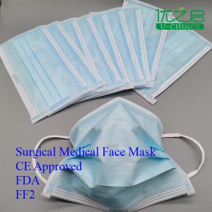 Wholesale 0.5 - 10 Microns Disposable Surgical Medical Mask Hypoallergenic Material from china suppliers