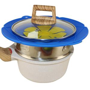 Wholesale Food Grade Silicone Pan Lid Cover Reusable With Double Hangs For Cooking from china suppliers