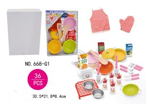 Wholesale 36 Pcs Stainless Steel Kitchen Set Children's Play Toys Pretend Play Cookware from china suppliers