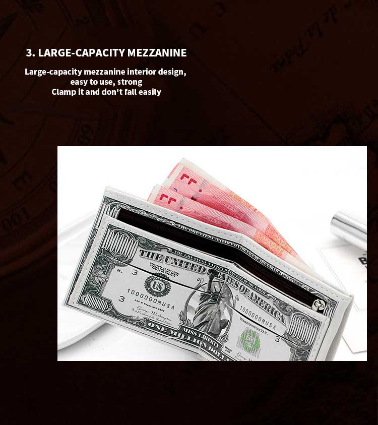 Availiable National Print Wallets For Fashionable Short Men Euro Canada And Zipper
