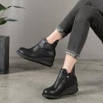 S235 Factory retro thick-soled leather heightened short boots Martin boots women