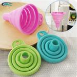 Mini Collapsible Silicone Kitchen Funnels Oil Liquid Reusable Customized Food
