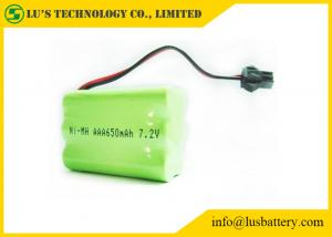 Wholesale 7.2V 650mah AAA Nickel Metal Hydride Rechargeable Batteries With Green PVC from china suppliers